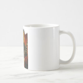 Heavy-Metal-Wolve spielt Gitarre Kaffeetasse