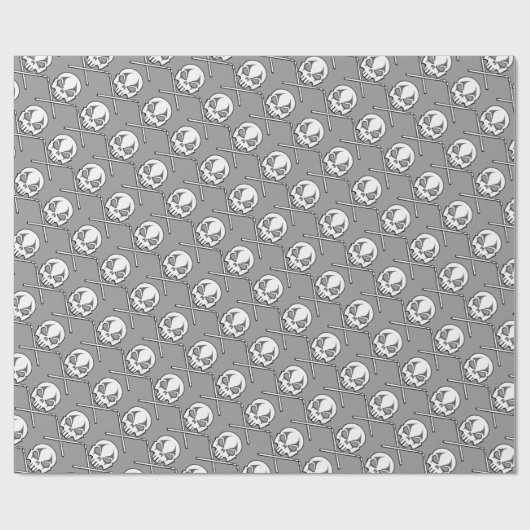 Heavy Metal Wrapping Paper Rock Drummer Gift Paper Geschenkpapier (Flach)