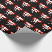 Heavy Metal Wrapping Paper Rock Drummer Gift Paper Geschenkpapier (Ecke)