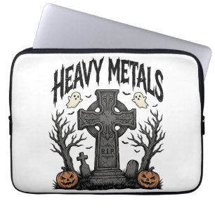 Heavy Metals Halloween-Friedhofs-Vektor-Design_1 Laptopschutzhülle