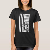 Heavy Pet Cats American Flag Graphic Cat T-Shirt (Vorderseite)