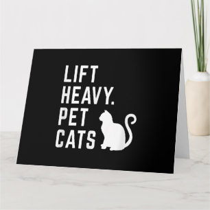 Heavy Pet Cats - Funny Gym Workout Karte