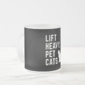 Heavy Pet Cats - Funny Gym Workout Mattglastasse (Vorderseite Links)