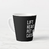 Heavy Pet Cats - Funny Gym Workout Milchtasse (Linke Ecke)