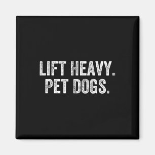 Heavy Pet Hunde Gym Weightlifter Bodybuilder Magnet