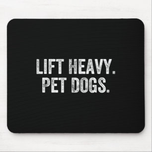 Heavy Pet Hunde Gym Weightlifter Bodybuilder Mousepad