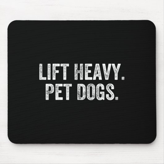 Heavy Pet Hunde Gym Weightlifter Bodybuilder Mousepad (Vorne)