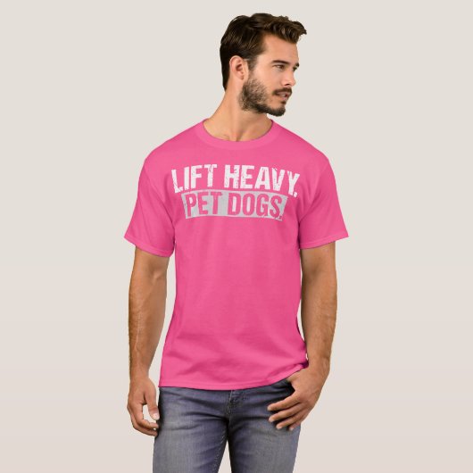 Heavy Pet Hunde Gym Weightlifters Bodybuilding T-Shirt (Vorne ganz)