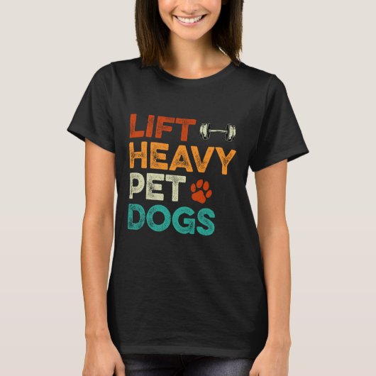Heavy Pet Hunde Gym Workout Pet Lover Canine m T-Shirt (Vorderseite)