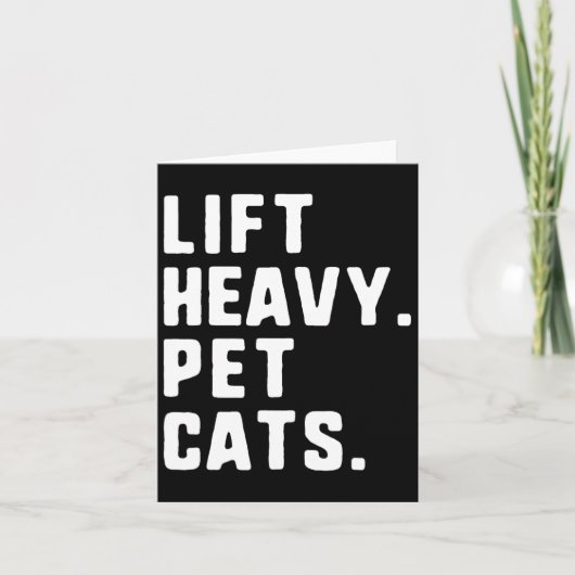 Heavy Pet Katzen Funny Gym Workout Gewicht Lifti Karte (Vorderseite)