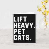 Heavy Pet Katzen Funny Gym Workout Gewicht Lifti Karte (Gelbe Blume)