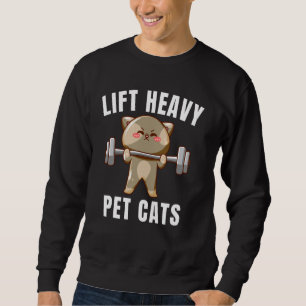 Heavy Pet Katzen Funny Gym Workout Gewicht Lifti Sweatshirt