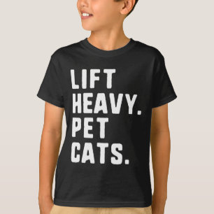 Heavy Pet Katzen Funny Gym Workout Gewicht Lifti T-Shirt