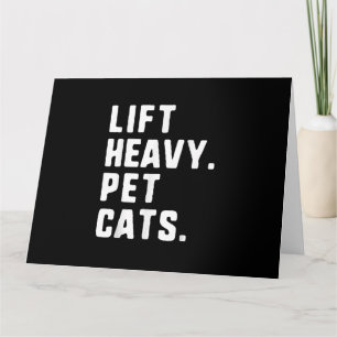 Heavy Pet Katzen Funny Gym Workout Lifting Geschen Karte