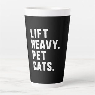 Heavy Pet Katzen Funny Gym Workout Lifting Geschen Milchtasse