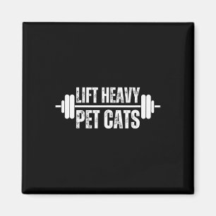 Heavy Pet Katzen Weightlifter Gym Barbell Cat O Magnet