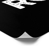 Heavy Petal Rocker Funny Blume Puck Dark BG Poster (Ecke)