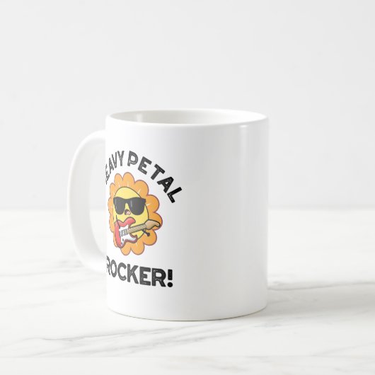 Heavy Petal Rocker Funny Blume Puff Kaffeetasse (Vorderseite Links)