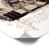 Heavy Pray Hard Christlich Warrior Gym Workout Poster (Ecke)