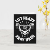 Heavy Pray Harte Christliche Bodybuilding Gym Ch Karte (Gelbe Blume)