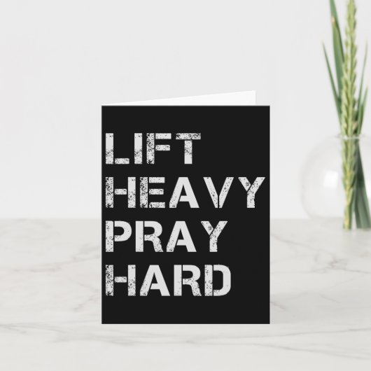 Heavy-Pray-Heben und Bodybuildin Karte (Vorderseite)