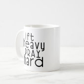 Heavy Push Christlich Gym Lover Quote Kaffeetasse (Vorderseite Links)