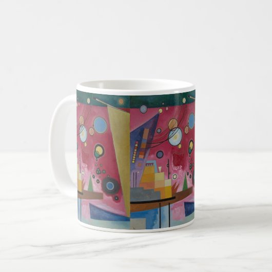 Heavy Red von Wassily Kandinsky Kaffeetasse (Vorderseite Links)