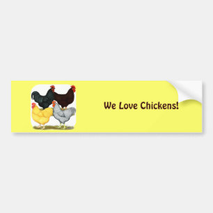 Heavy Rooster Chicken Quartett Autoaufkleber
