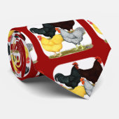 Heavy Rooster Chicken Quartett Krawatte (Gerollt)