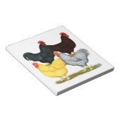 Heavy Rooster Chicken Quartett Notizblock (angewinkelt)