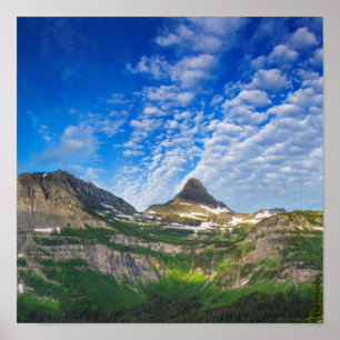 Heavy Runner und Reynolds Mountain am Morgen Poster