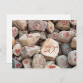 Heavy Valentine Hearts, handgezeichnete Kunstdruck Postkarte (Vorne/Hinten)