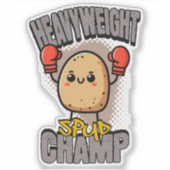 Heavyweight Spud Champ Boxing Potato  Aufkleber (Vorderseite)