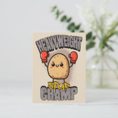 Heavyweight Spud Champ Boxing Potato  Postkarte (Stehend Vorderseite)