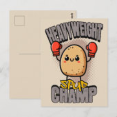 Heavyweight Spud Champ Boxing Potato  Postkarte (Vorne/Hinten)