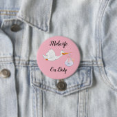 Hebamme am Dienstvogel mit Pink und Weiß Button (Beispiel)