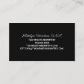 Hebamme Birth Coach Doula Beautiful Schwarz-weiß Visitenkarte (Rückseite)