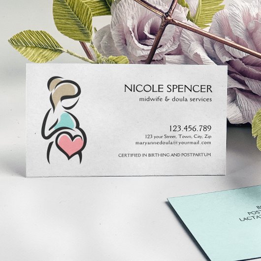 Hebamme Doula Birth Coach Lactation Berater Visitenkarte