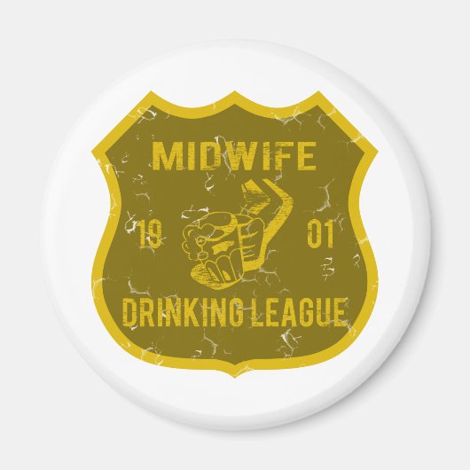 Hebamme Drinking League Magnet (Vorne)