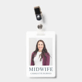 Hebamme Foto Ausweis (Vorderseite mit Clip)