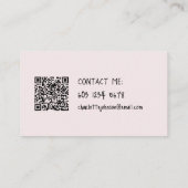 Hebamme Handwriting Gezeichnet Baby Minimalistisch Visitenkarte (Rückseite)