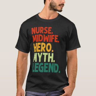 Hebamme Held Mythos Legende Vintage Hebamme T-Shirt