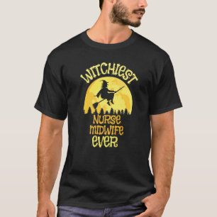 Hebamme Hexe Halloween Humor T-Shirt