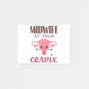 Hebamme in Ihrer Cervix Midwives Midwifery Post-it Klebezettel