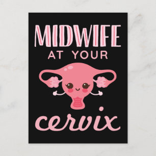 Hebamme in Ihrer Cervix Midwives Midwifery Postkarte