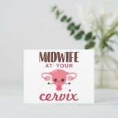 Hebamme in Ihrer Cervix Midwives Midwifery Postkarte (Stehend Vorderseite)