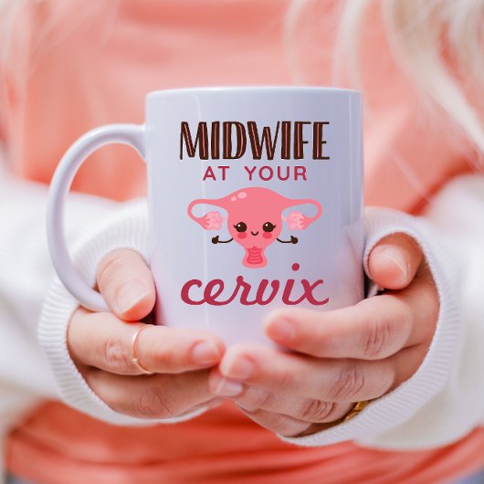 Hebamme in Ihrer Cervix Midwives Midwifery Zweifarbige Tasse