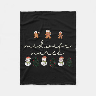 Hebamme Krankenpfleger Weihnachten Lebkuchen Nicu Fleecedecke