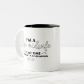 Hebamme = nie falsch zweifarbige tasse (Vorderseite Links)