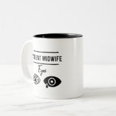 Hebamme Nurse Costume Midwifery Funny Gift Zweifarbige Tasse (Vorderseite Links)